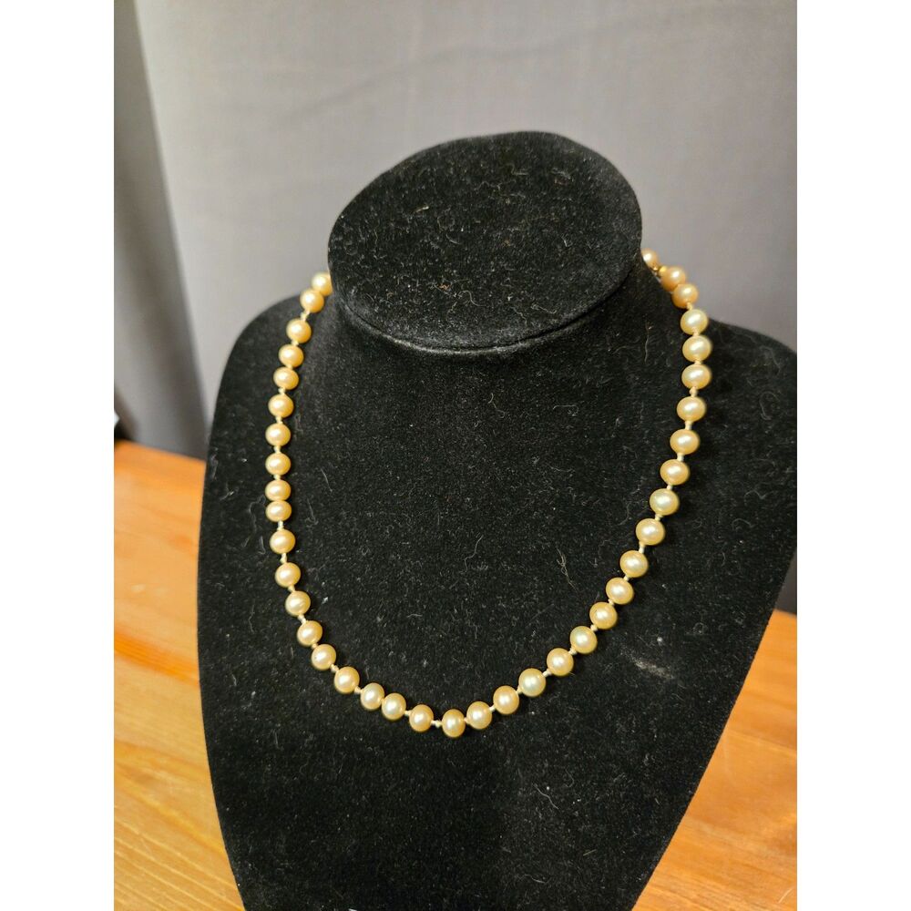 Vintage Marvella Faux Pearl Necklace, Adjustable 16" 70s